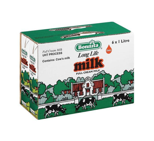 Bonnita UHT Longlife Milk 6x1litre